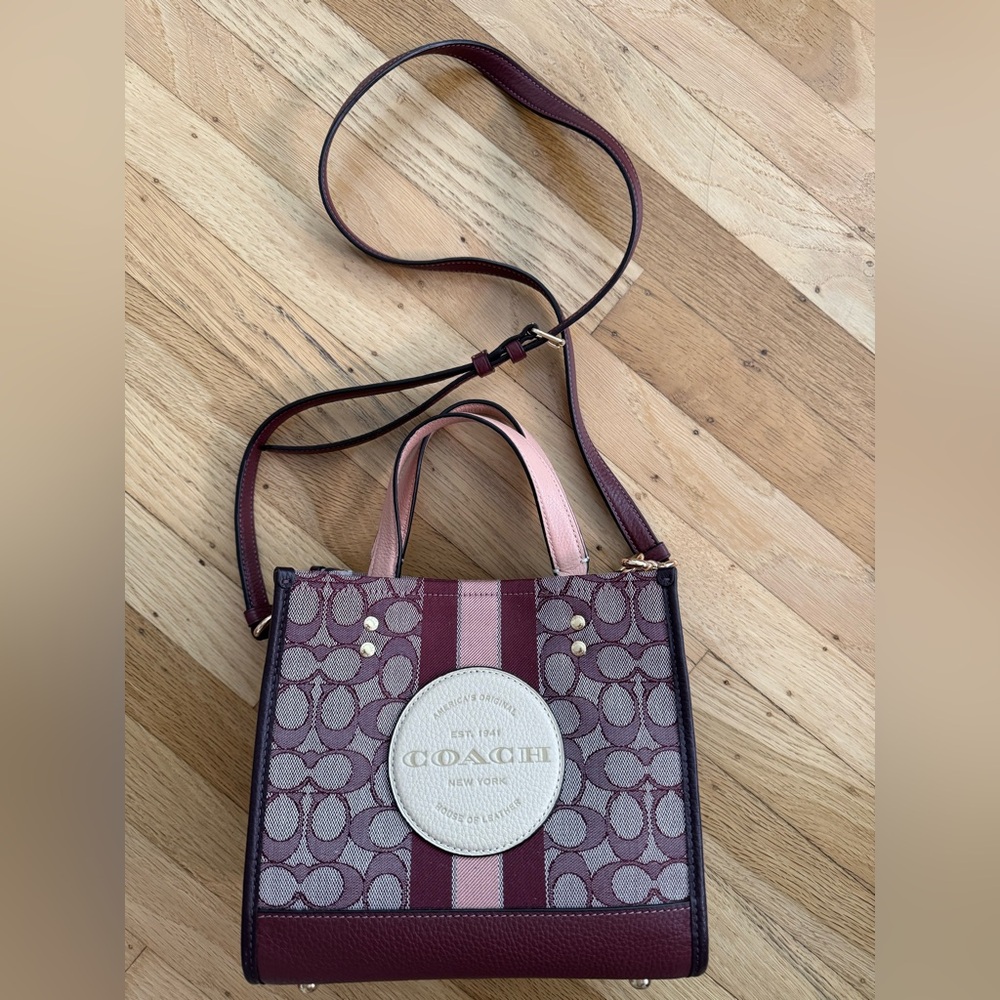 Coach Burgundy Signature Tote Bag